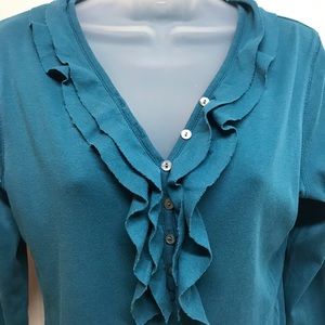 Charter Club teal blue PS top